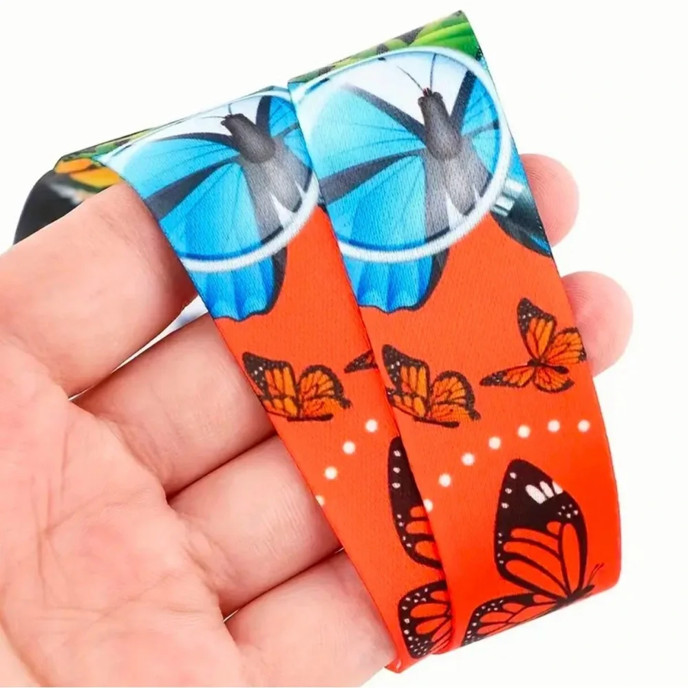 Blue and Orange Key/Card Holder, NEW, Buttery Design